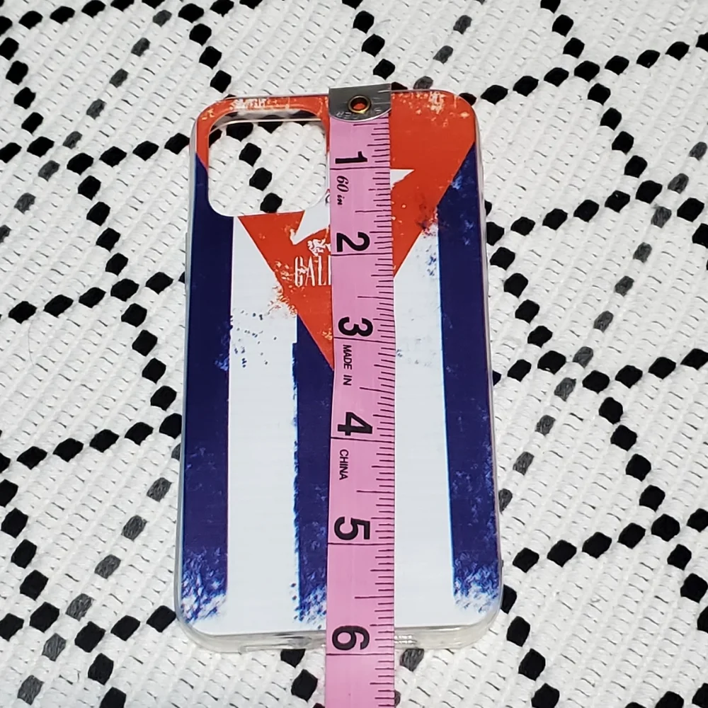 Iphone 12 Pro Cuba Flag Print Rubber Case